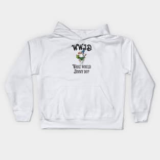 what would jimmy do? winter time. Kids Hoodie